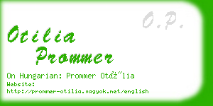 otilia prommer business card